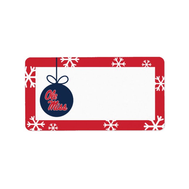 Étiquette Université du Mississippi | Ole Miss Script (Devant)