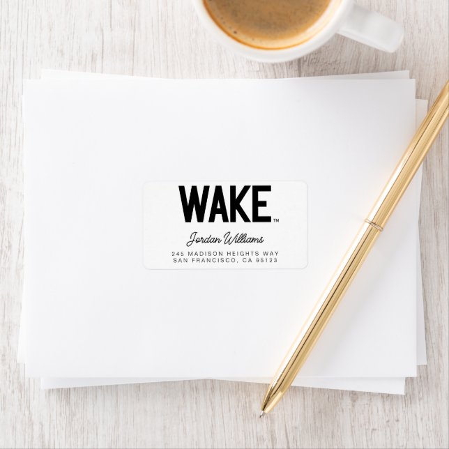 Étiquette Université Wake Forest | Wordmark Wake (En situation)