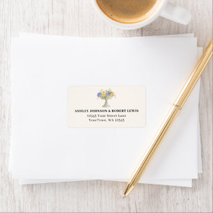 Étiquette Urne de Jardin Florale de Mariage en Toscane RSVP 