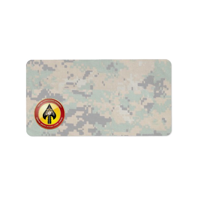 Étiquette USMC Opérations spéciales (MARSOC) [3D] (Devant)