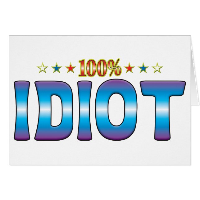 Étiquette v2 d'étoile d'idiot (Devant horizontal)