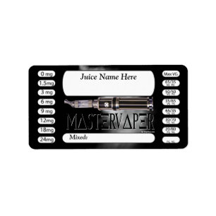 Étiquette Vaping DIY E-Juice Label MasterVaper by VapeGoat
