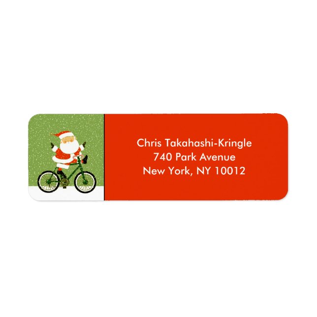 Étiquette vélo de Noël (Devant)