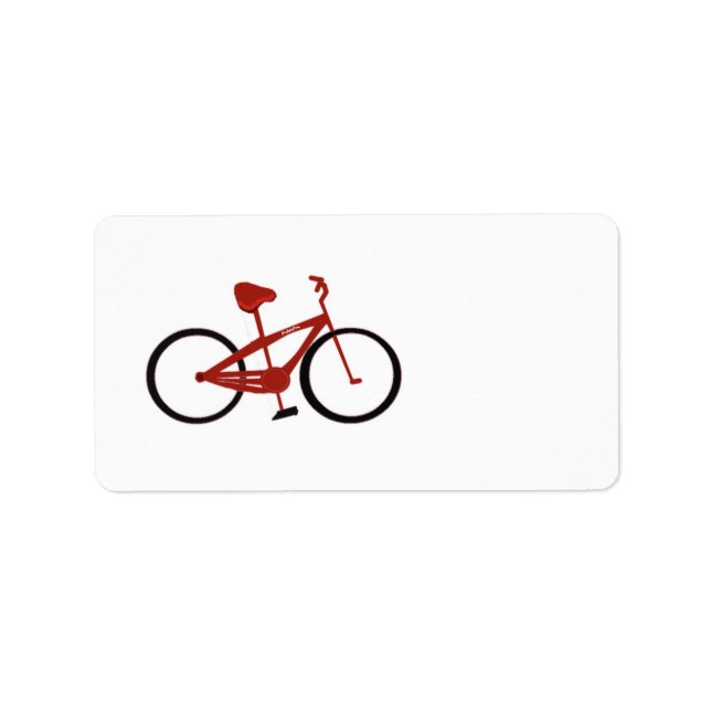 Étiquette Vélo rouge (Devant)