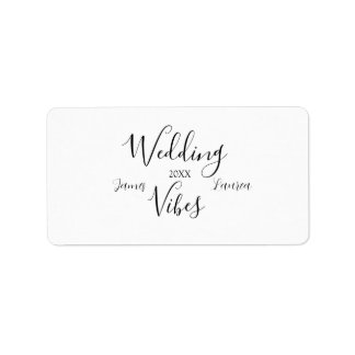 ÉTIQUETTE VIBES DE MARIAGE NOM DU COUPLE 20XX BEAU COUPLE MA