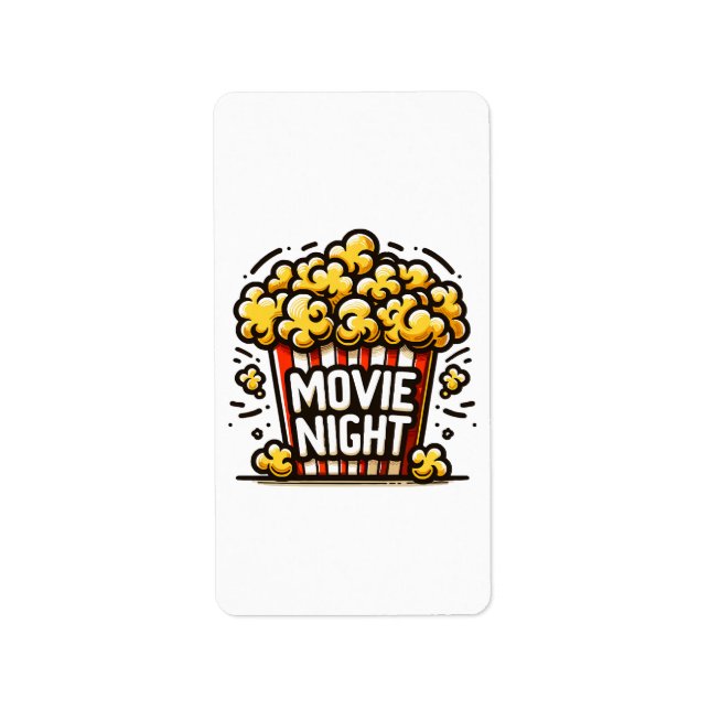 Étiquette Vidéo Night Delight Jouer Popcorn (Devant)