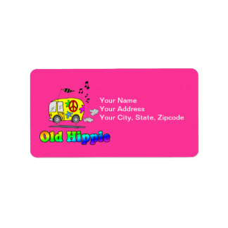 Étiquette Vieux bus Hippie