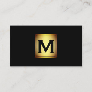 Étiquette Vignette métallique avec Monogramme