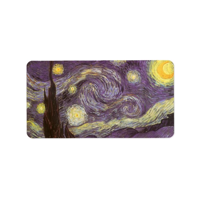 Étiquette Vincent van Gogh - Nuit étoilée (Devant)