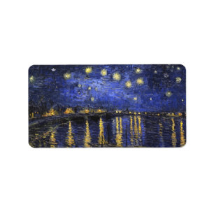 Étiquette Vincent Van Gogh Starry Night Over The Rhone