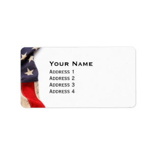 Étiquette Vintage American Flag