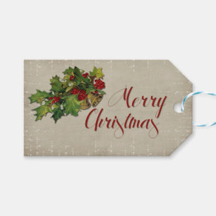 Étiquette vintage de cadeau de Noël