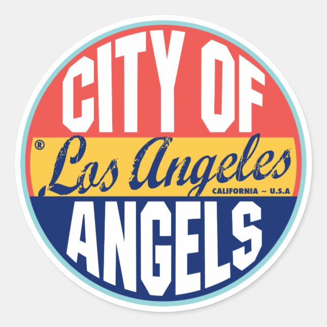 Étiquette Vintage de Los Angeles (Devant)