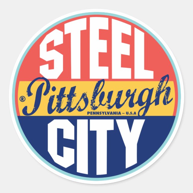 Étiquette Vintage de Pittsburgh (Devant)