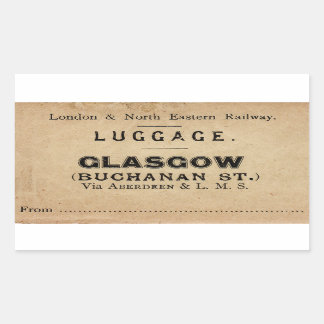 Étiquette vintage Glasgow Wristlet Purse