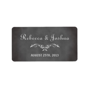 Étiquette Vintage marque de mariage romantique à plateau