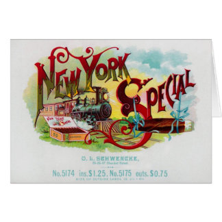 Étiquette vintage spécial de cigare de New York