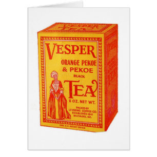 Étiquette vintage - thé de Vesper,