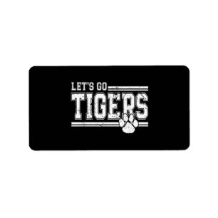 Étiquette Vintage Tigers School Sports Nom Retro
