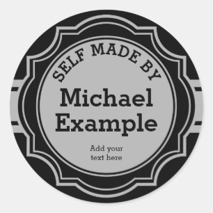 Étiquette vintage trans. blanc 12 + votre dos. & T