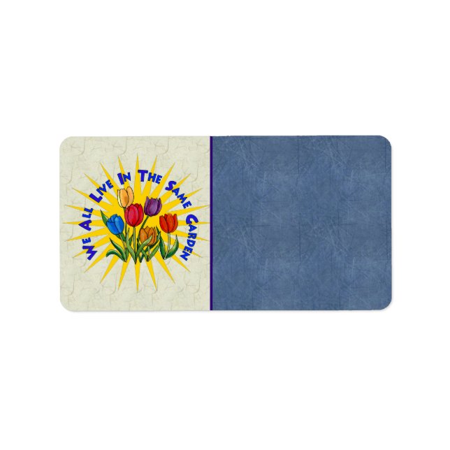 Étiquette Vivre dans Peace Garden (Devant)