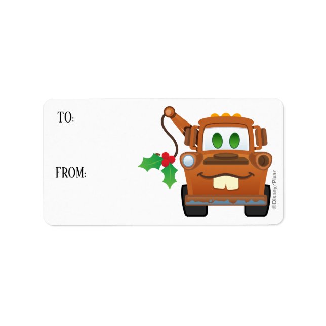 Étiquette Voitures Noël | Camion de remorque (Devant)