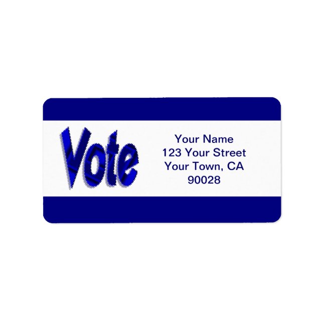 Étiquette vote (Devant)