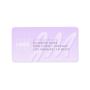 Étiquette Votre adresse de retour Logo & Gras Monogramme