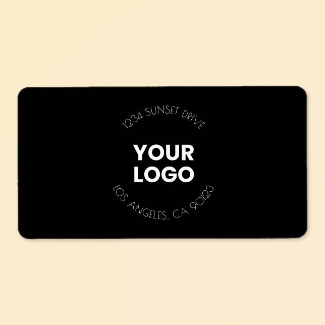 Étiquette Votre logo d'entreprise et votre texte personnalis (Créateur téléchargé)