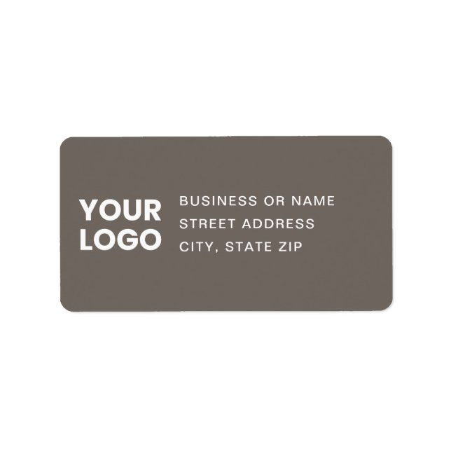 Étiquette Votre logo et l'adresse de retour de texte modifia (Devant)