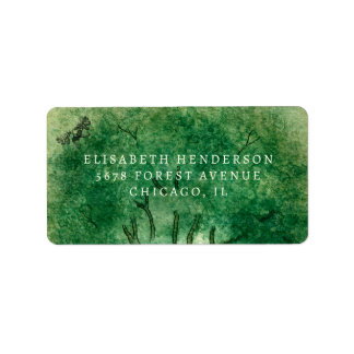 Étiquette Watercolor Oak Tree Retro Rustic Family Reunion