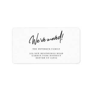 Étiquette We've moved simple return address