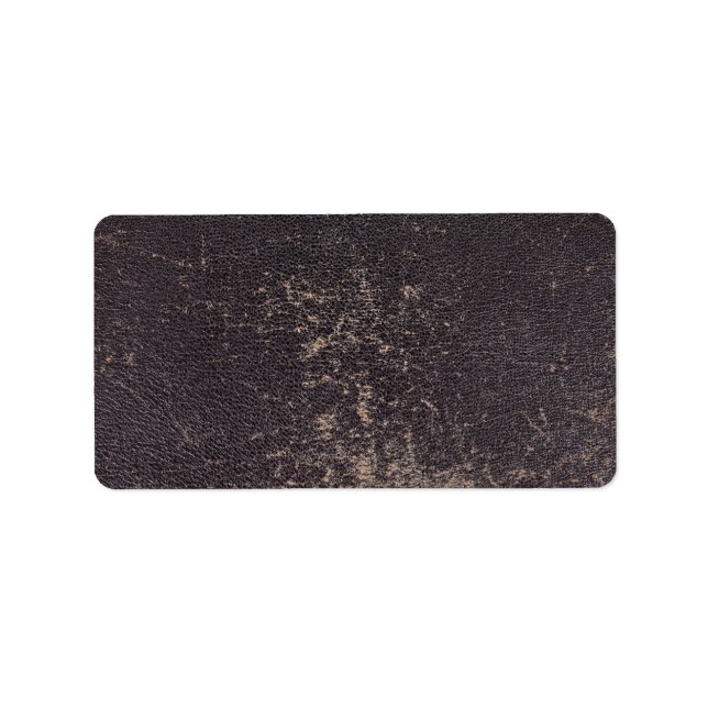 Étiquette Worn Black Leather (Devant)