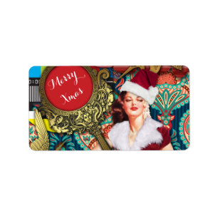 Étiquette Xmas vintage