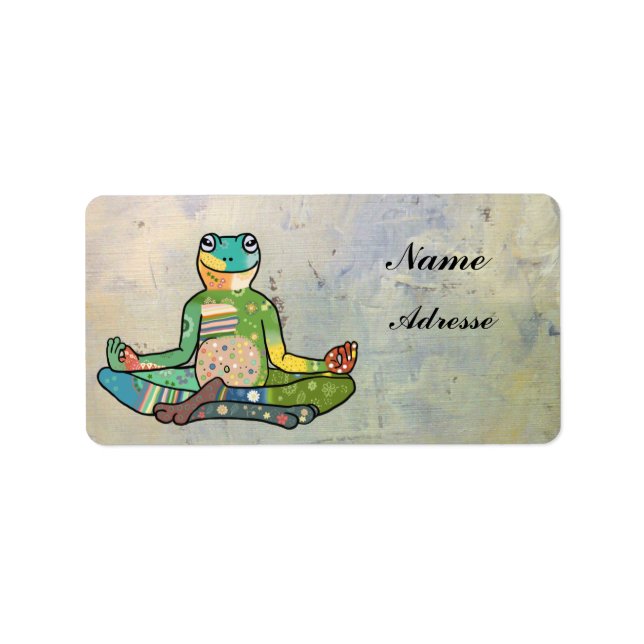 Étiquette yogafrosch (Devant)