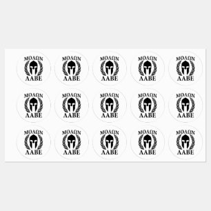 Étiquettes 20 Laurels de guerriers spartiates Molon Labe