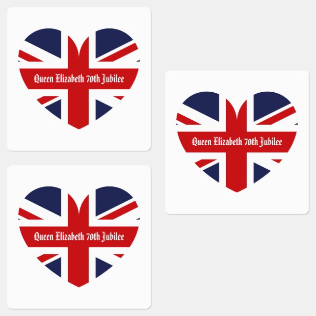 Étiquettes 70e jubilé de la reine Elizabeth (Groupe)