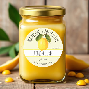 Étiquettes à la crème de citron faits maison