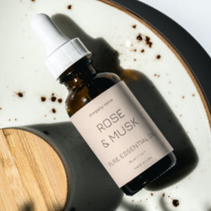 Étiquettes à l'huile cosmétique / Bouteille à gout