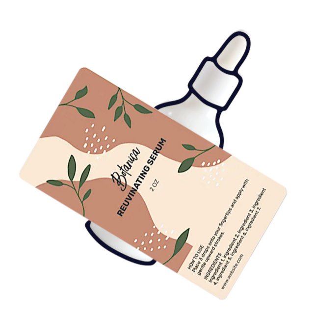 Étiquettes Abstraits de bouteilles de sérum nature (Créateur téléchargé)