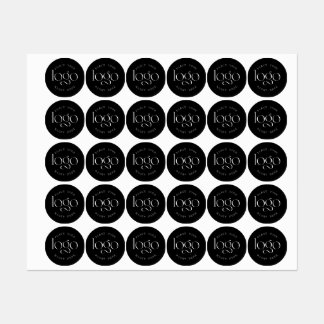 Étiquettes Add Your Own Logo Custom Business Modern Black