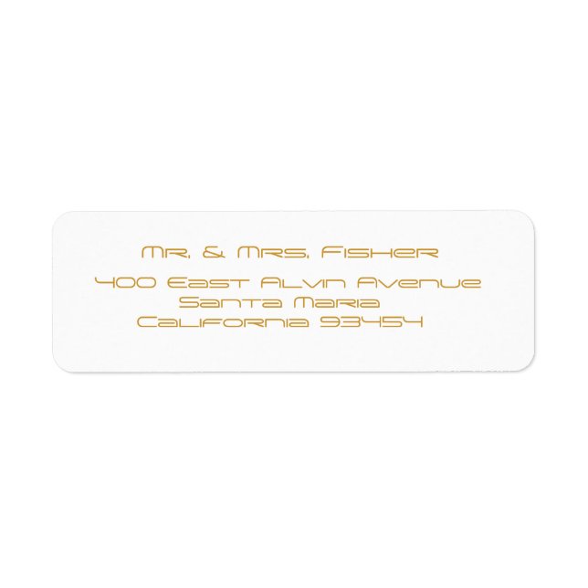étiquettes adresse de retour... (Devant)