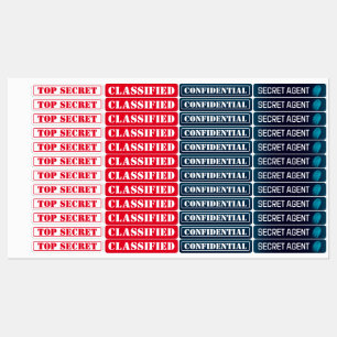 Étiquettes Agent secret Détective Spy Mystery Party