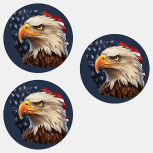 Étiquettes Aigle à drapeau américain