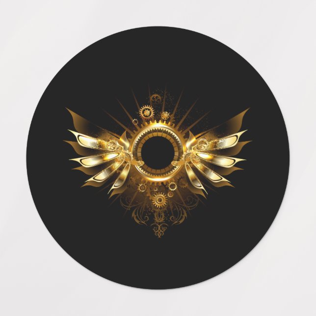 Étiquettes Ailes de Steampunk (Design 1)