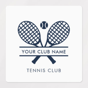 Étiquettes Ajouter le nom du club de tennis Sports minimalist