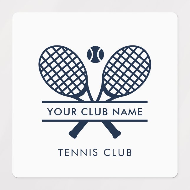 Étiquettes Ajouter le nom du club de tennis Sports minimalist (Design 1)