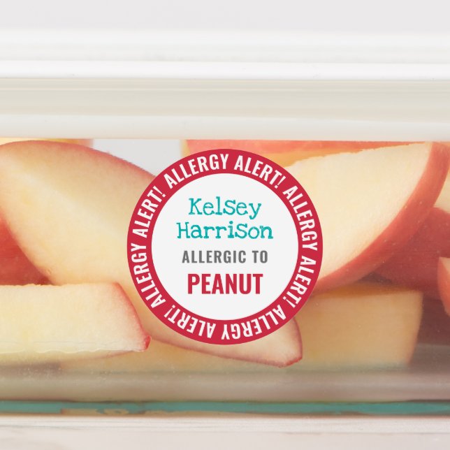 Étiquettes Alerte allergique étanche École pour enfants Custo (Apposé)
