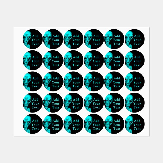 Étiquettes Alien (Feuille)