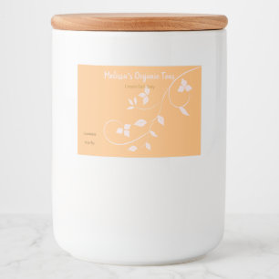 Étiquettes alimentaires personnalisés pour le thé 